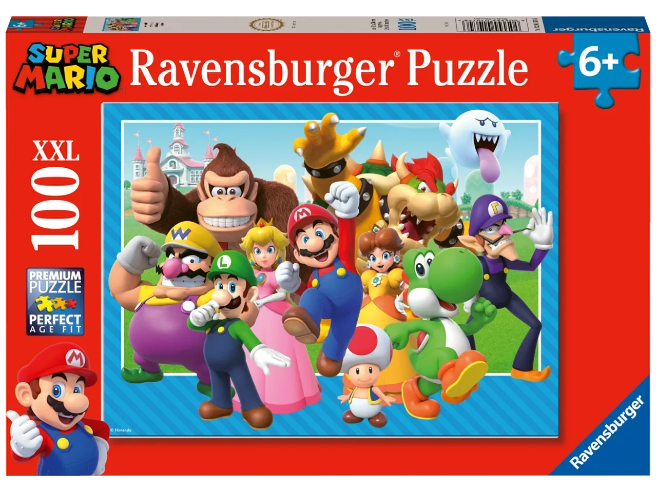 Ravensburger Super Mario 100-piece puzzle for ages 6+.