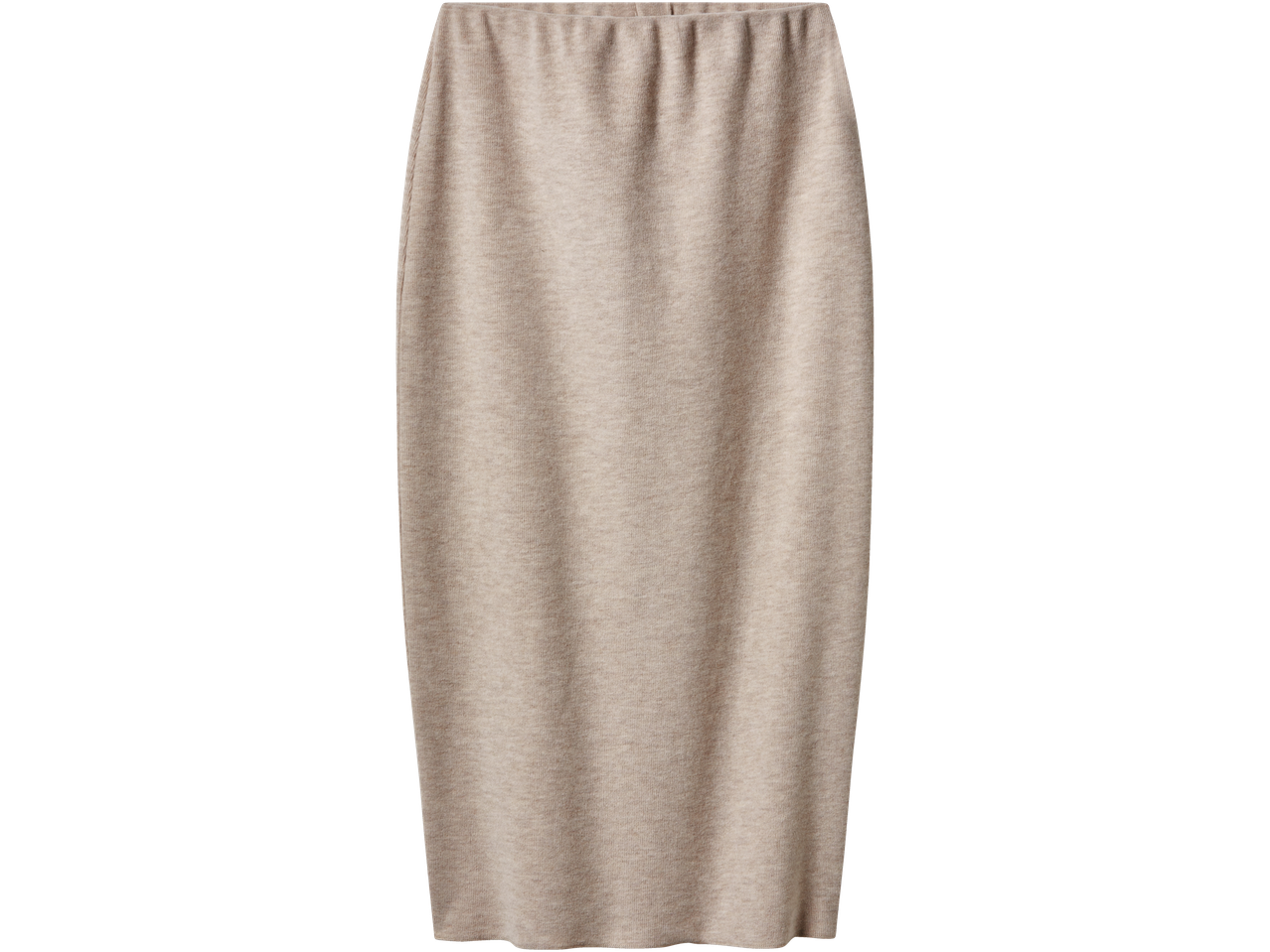 Beige lång kjol med elastisk midja