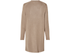 Lång beige kofta.