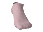 Single light pink ankle sock, ribbed texture, isolated on a white background.