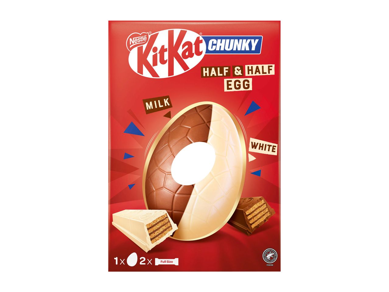 Go to full screen view: KIT KAT Chunky White + Milk Giant Egg - Image 1