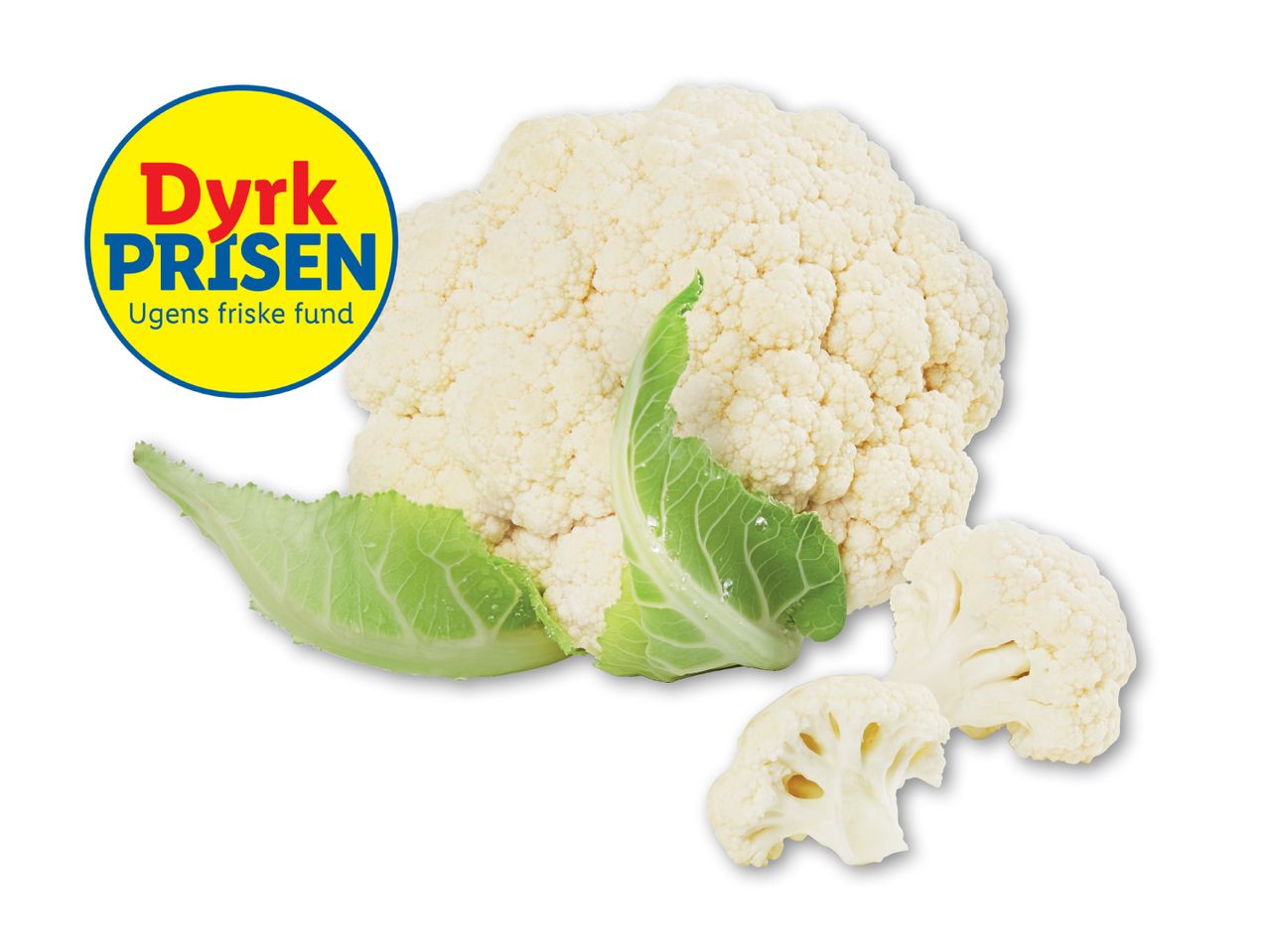Dyrk Prisen ugens friske fund: blomkål med friske blade.