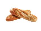 Dois pães crocantes.