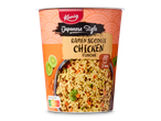 Kanig ramen noodles met kipsmaak, Japanse stijl.
