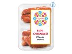Koukaki Mini Cabanossi Cheese sausages in plastic packaging.