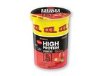 En beholder med Barbar High Protein frugtpuré.