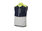 Crivit men's cycling vest in navy, neon yellow, and light grey.