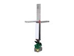 Cordless work light with adjustable light panels and a rechargeable battery pack