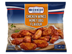Ailes de poulet McKennedy American Way surgelées, saveur miel BBQ.