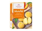 Japanese style mochi ice cream with mango and passion fruit, 6 pieces, frozen.