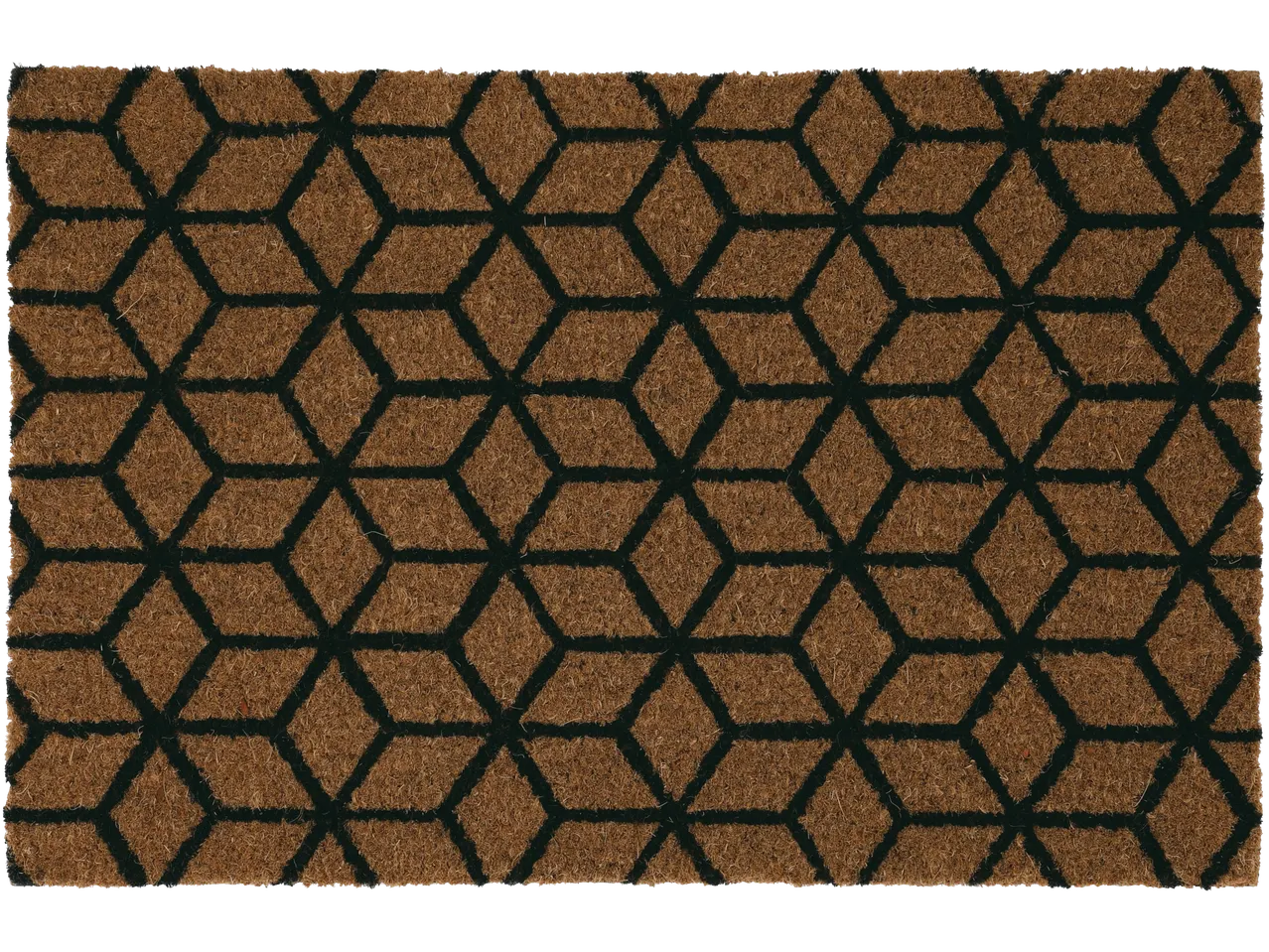 Covor de uşă din coir cu model geometric.