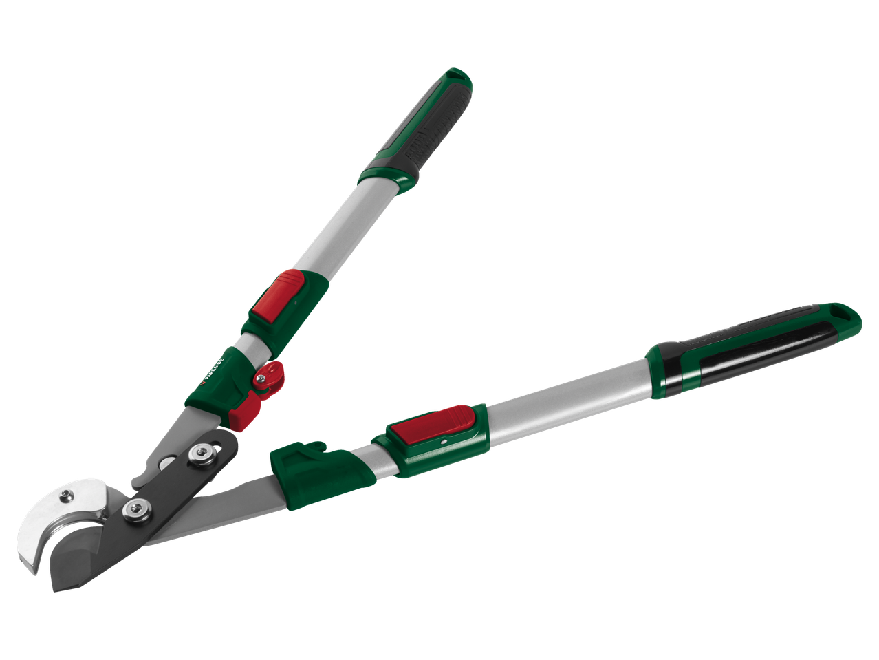 PARKSIDE extendable bypass lopper with green and red accents
