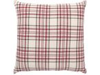 Декоративна възглавница на каре в червено, черно и бяло