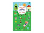 Colorful cover of a children's look and find book featuring animals, toys, and outdoor objects.