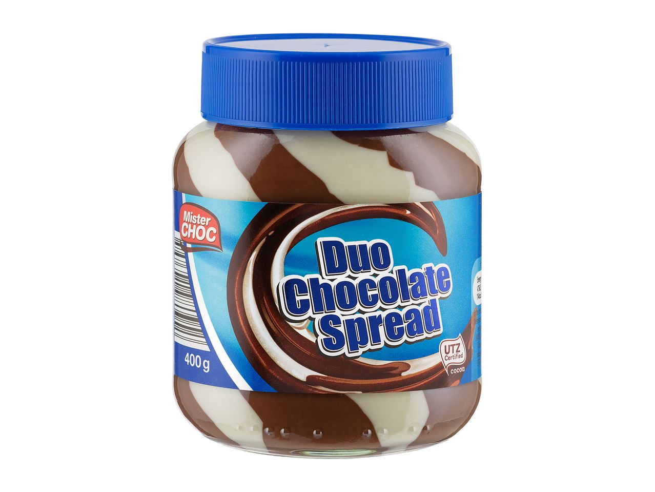 Mister Choc Duo Chocolate Spread: two flavours, 400g.