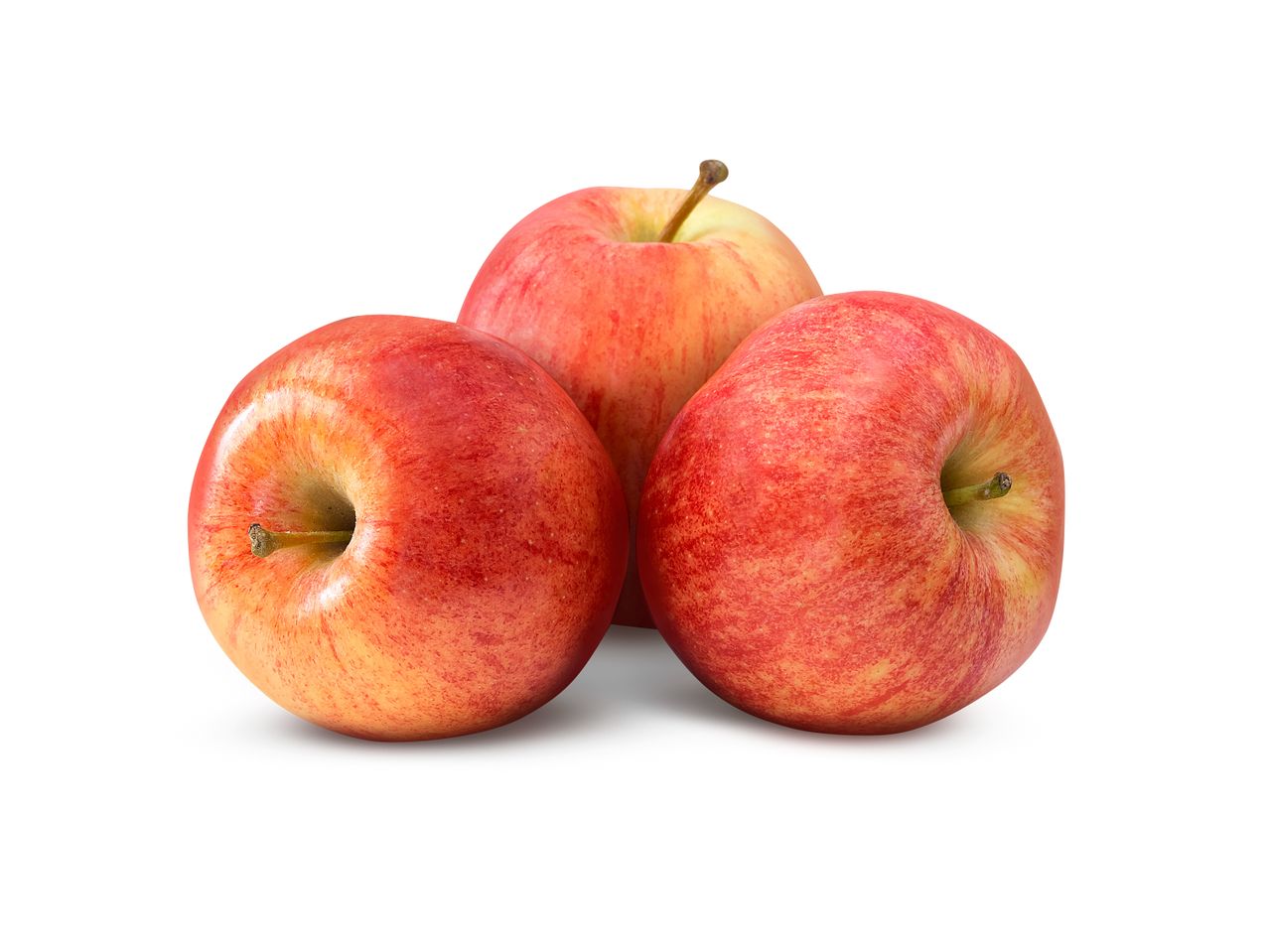 Three red apples.