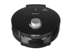 A black SilverCrest mini waffle maker with a silver control knob.