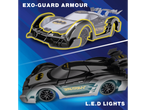DC-Batman™ RC transporto priemonė su EXO-GUARD šarvais ir L.E.D. šviesomis.