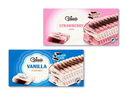 GELATELLI Jordbær- eller vaniljeis
