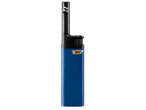 Blue BIC lighter with long extendable flame.