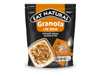 Een verpakking granola met spelt, quinoa, kokos en chiazaad.