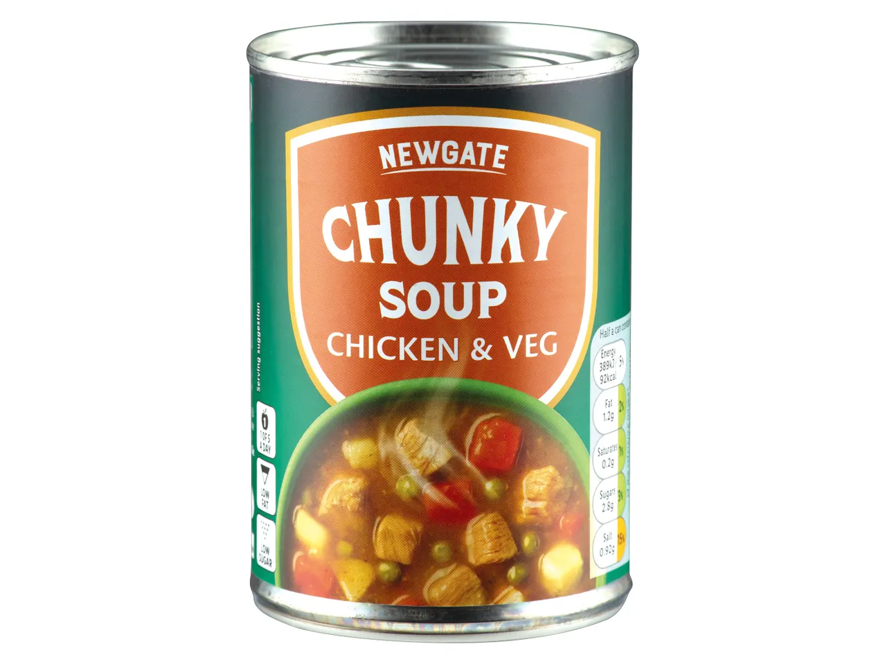 Newgate Chunky Soup, chicken & vegetable in a can.