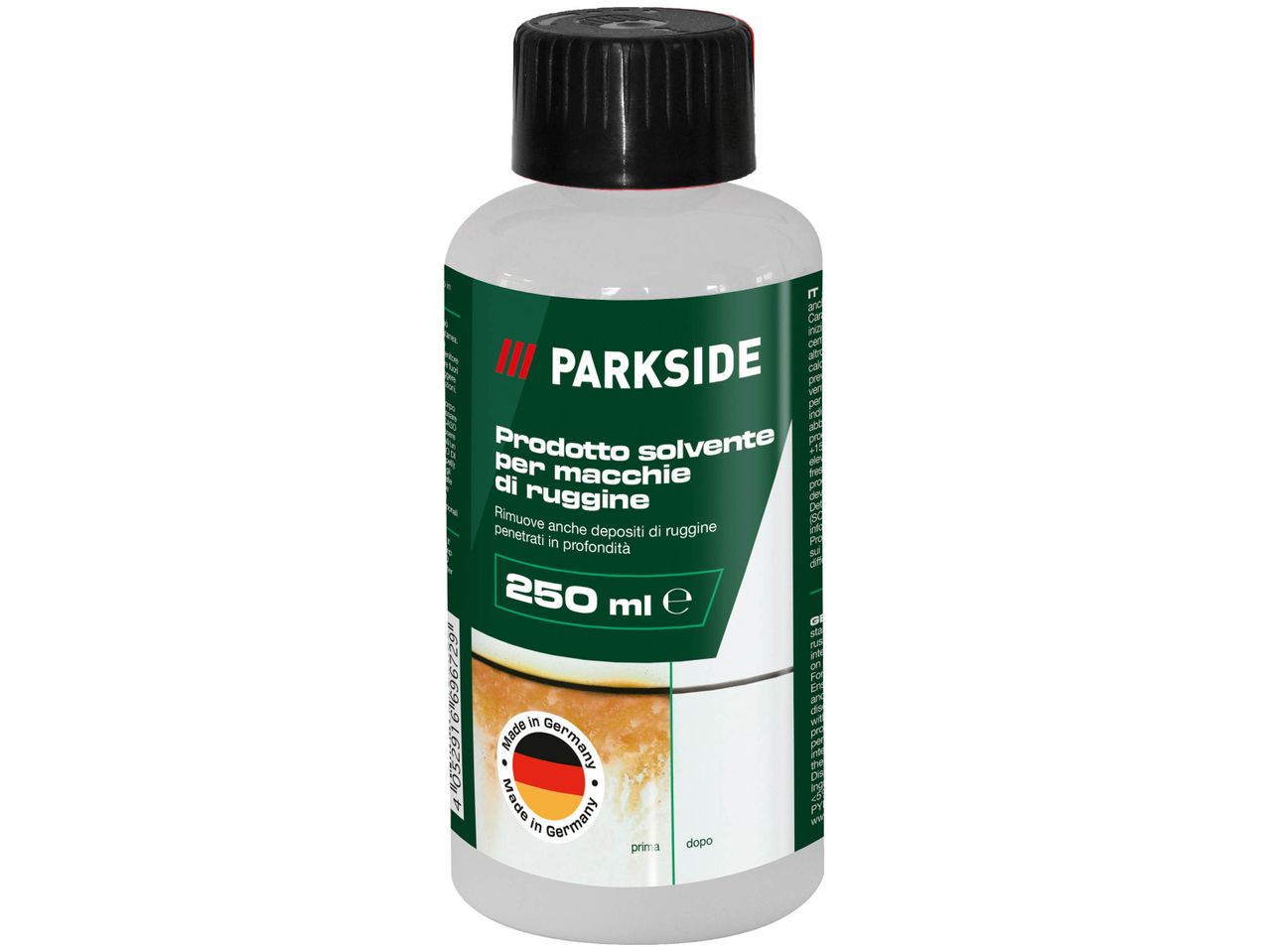 Flacone di solvente per macchie di ruggine Parkside da 250 ml
