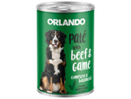 Boîte de conserve Orlando pour chien avec pâté de bœuf et gibier