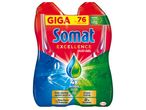 Бутилка Somat Excellence Duo Gel за съдомиялна машина с 4 действия и 76 измивания.