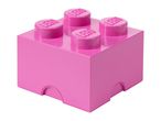 A single pink building block with four studs on top, isolated on a white background.