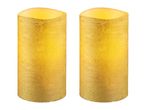 Livarno Home Golden LED Real Wax Candles - 2 Pack