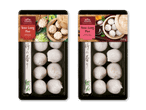To pakker Siao Long Pao dumplings, en med kød (230g) og en med rejer (250g).