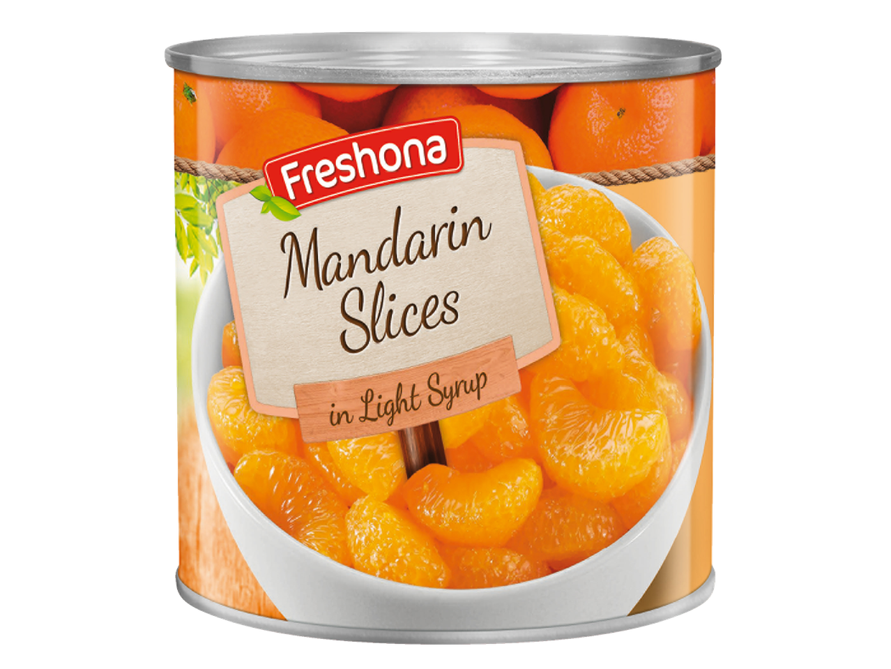 Freshona Mandarine felii, în sirop ușor îndulcit, conservă