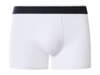 White men's boxer briefs with a black elastic waistband.