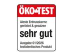 ÖKO-TEST Siegel für geröstete und gesalzene Erdnusskerne, bewertet mit „sehr gut“.