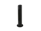 Black tower fan: quiet cooling for the home.