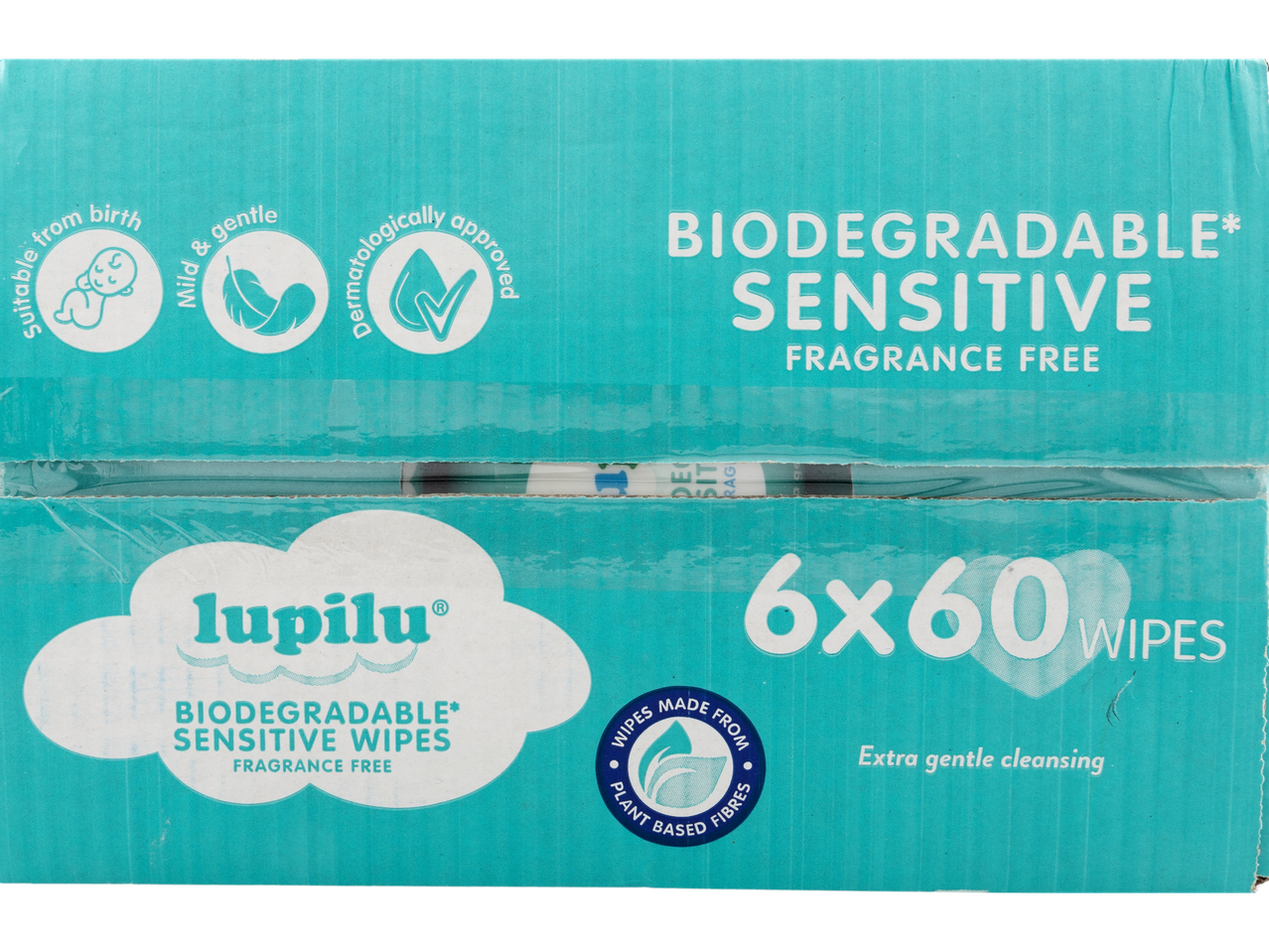 Lupilu Biodegradable Sensitive Fragrance Free Baby Wipes Multipack