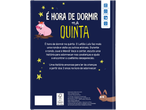 Livro infantil 'É Hora de Dormir na Quinta' com porquinho e coelho, para 3+ anos.