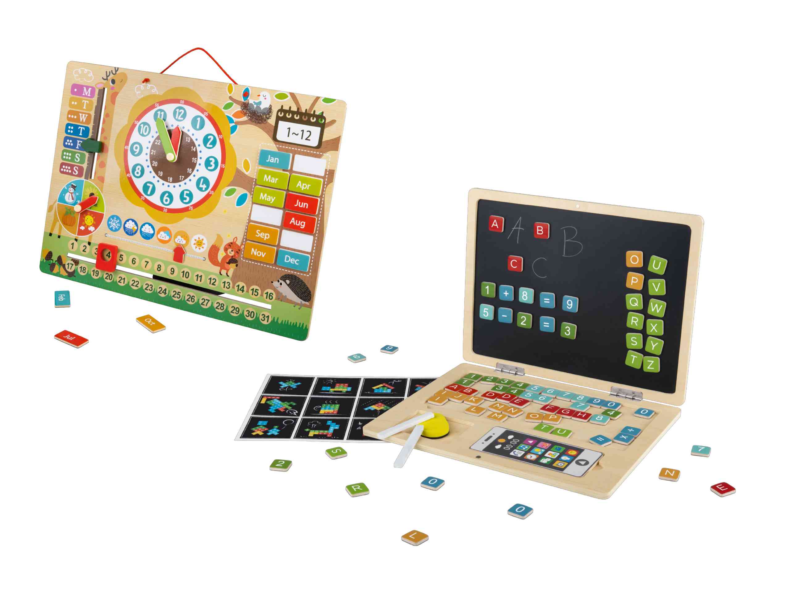 Playtive Magnetuhr/Holz-Laptop