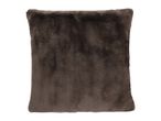 Soft brown faux fur cushion