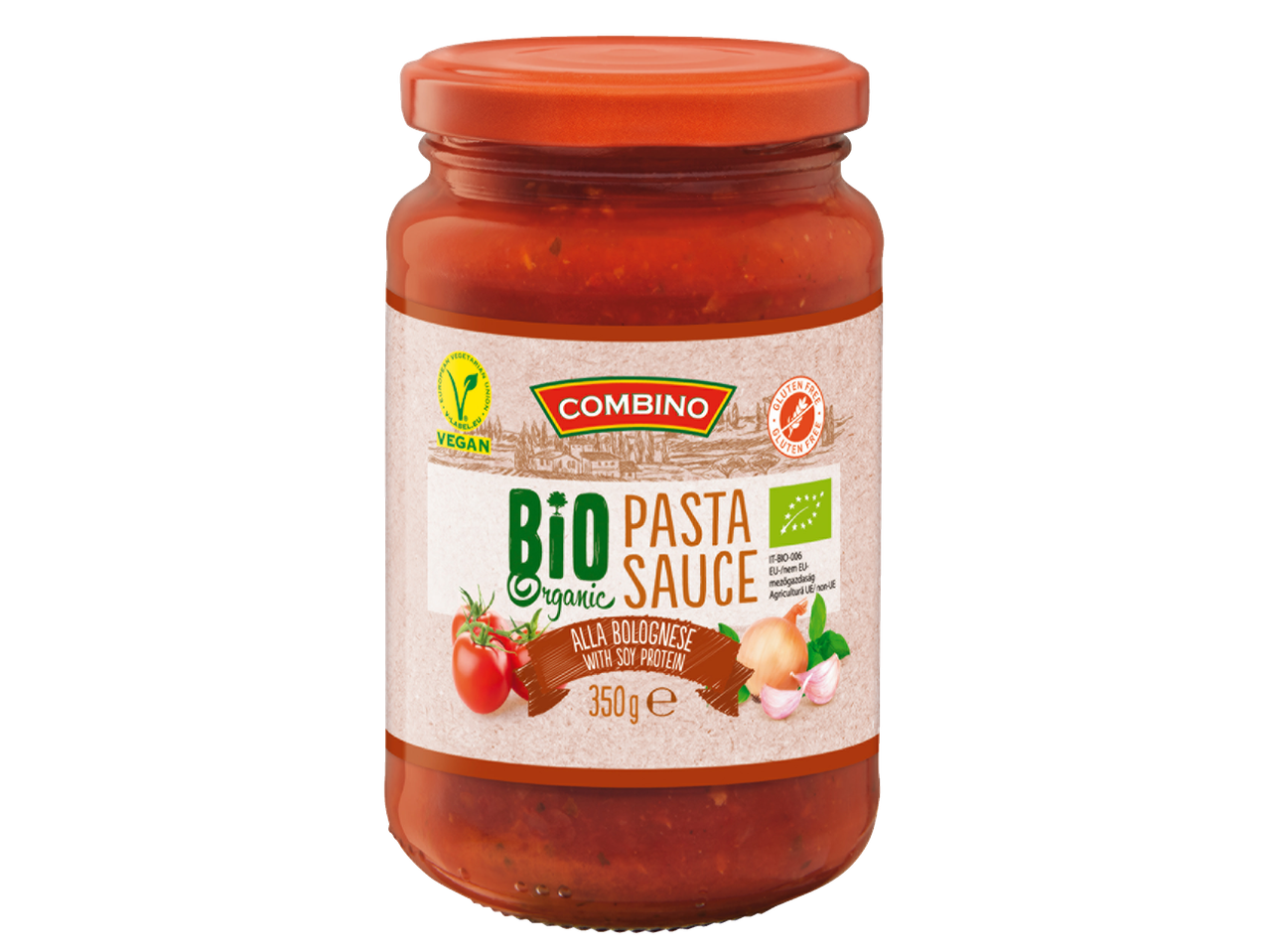 Sos Combino Bio pentru paste, alla bolognese cu proteină de soia.