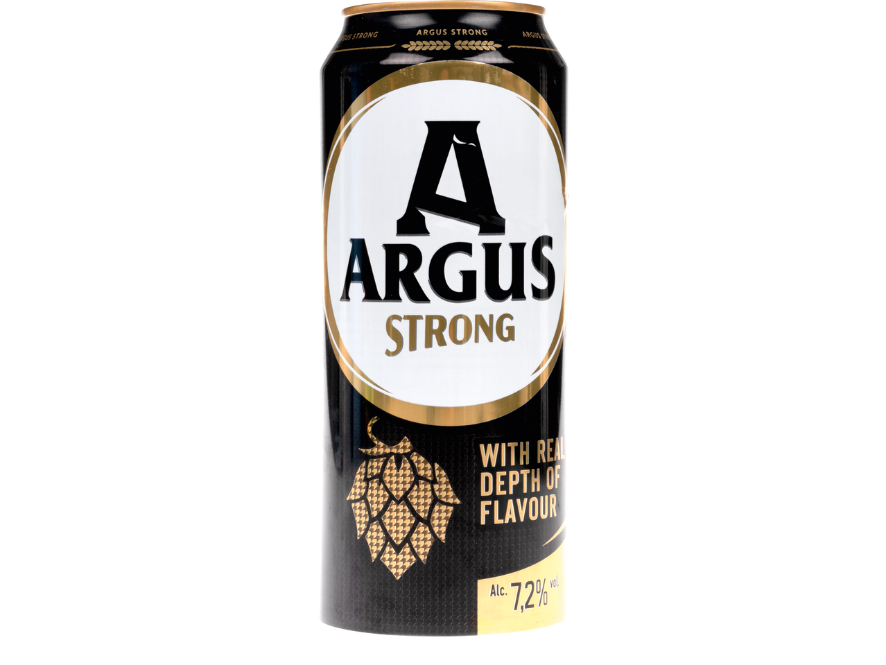Doză de bere Argus Strong.