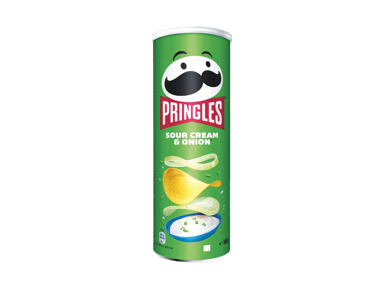 A can of Pringles Sour Cream & Onion chips.