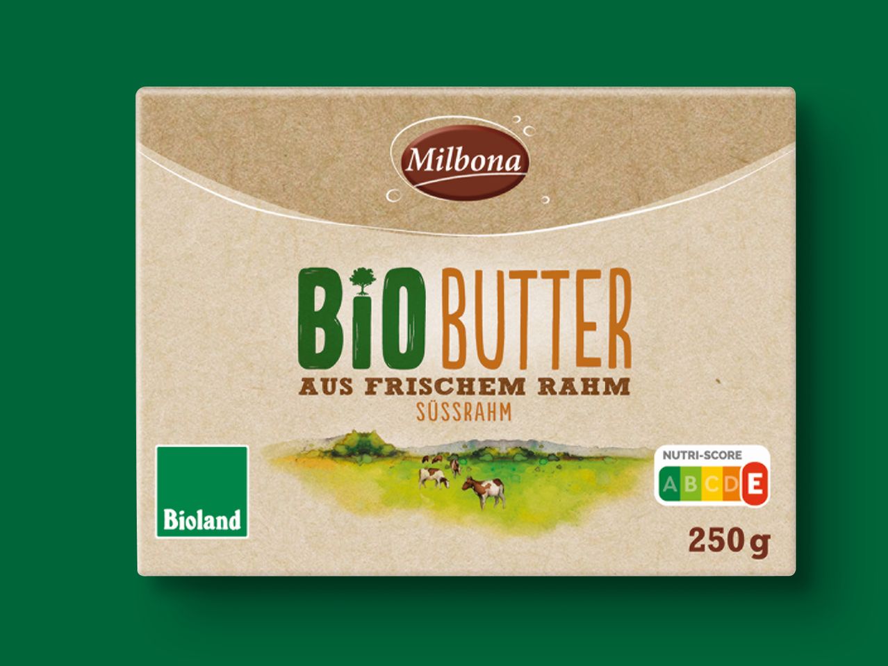 Milbona Bio Butter, 250 g, Bioland.