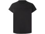 Svart t-shirt med spetsdetaljer.