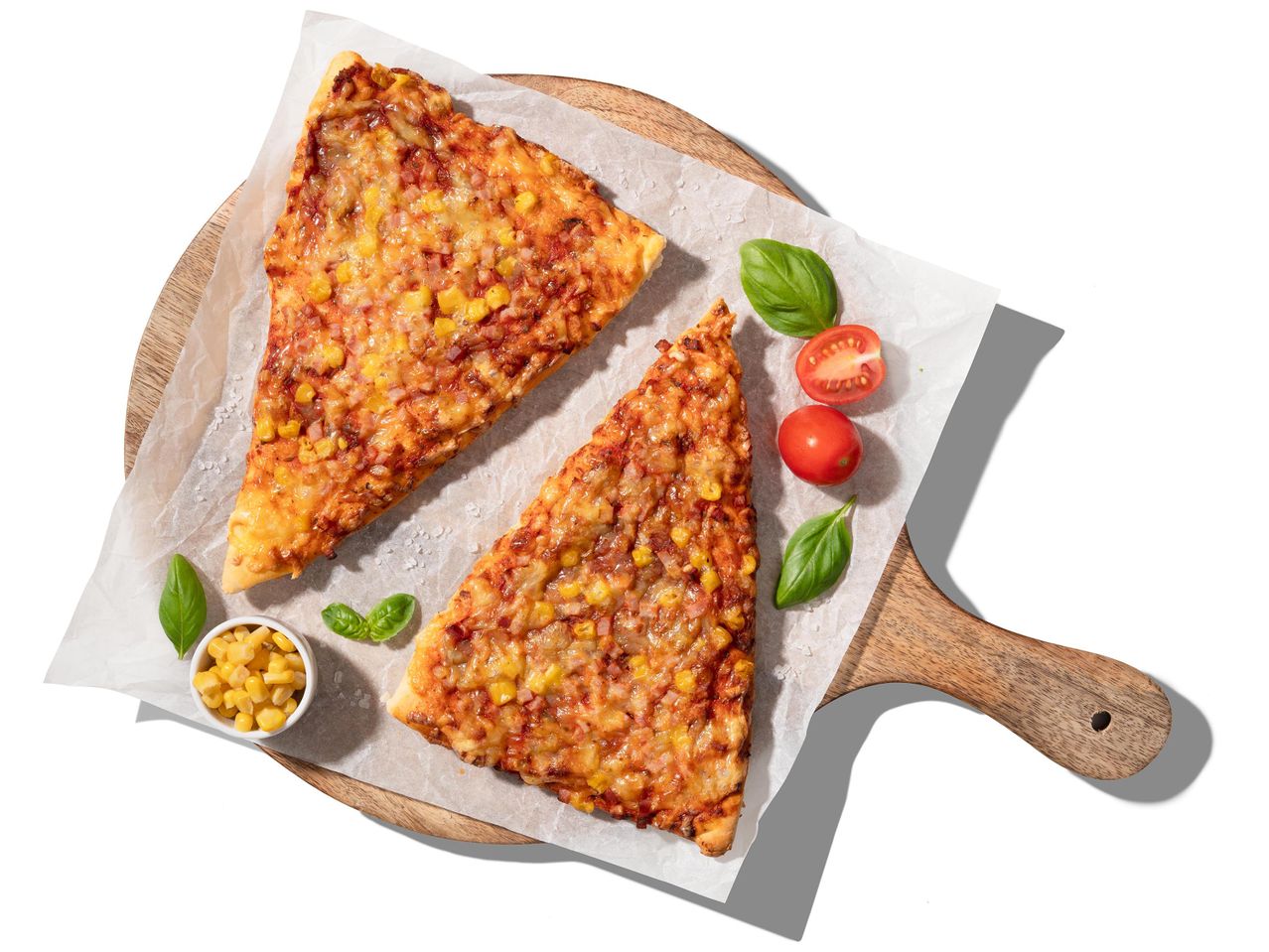 Ugrás a teljes képernyős nézethez: Sonkás-kukoricás pizza – Kép 1