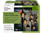 Livarno Home solar lantern string lights: 10 amber lanterns with flame effect.