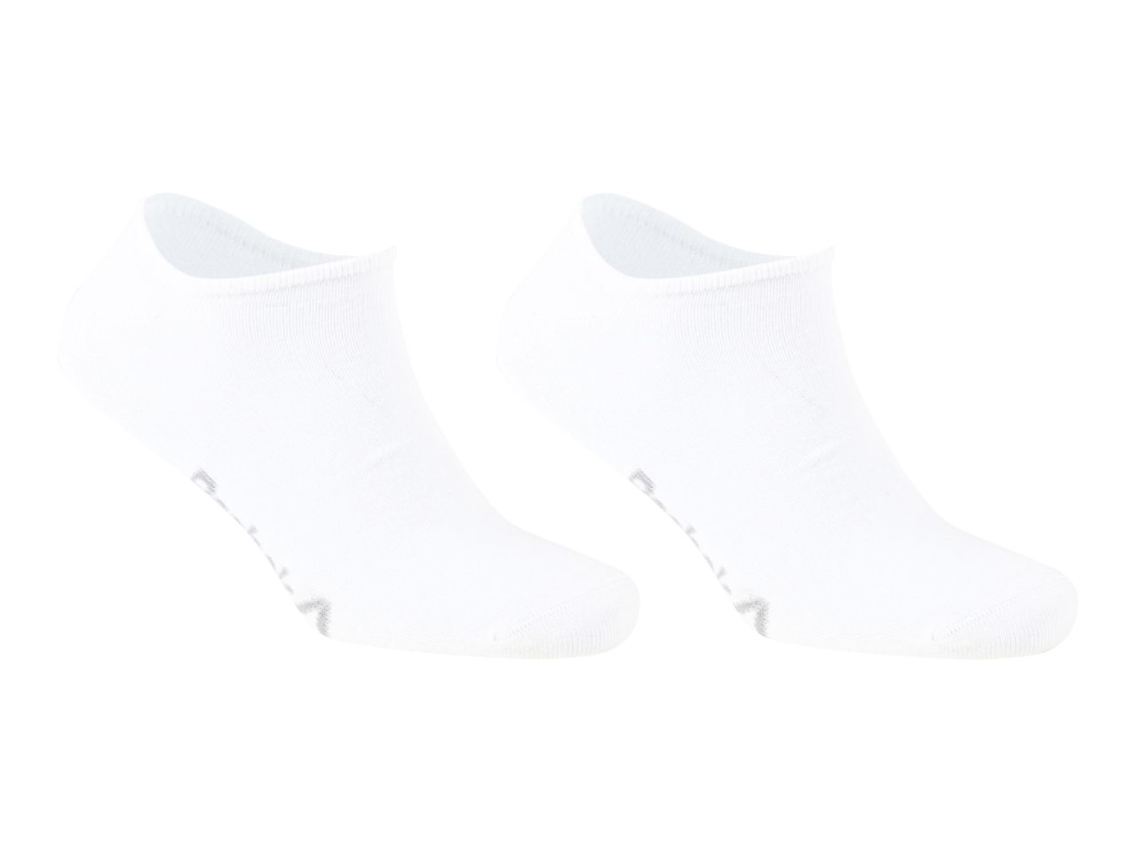 Two pairs of white no-show socks