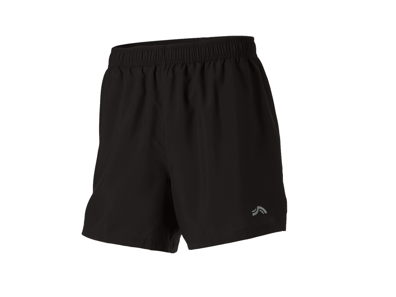 Черни мъжки спортни шорти с ластик на талията и светлоотразително лого