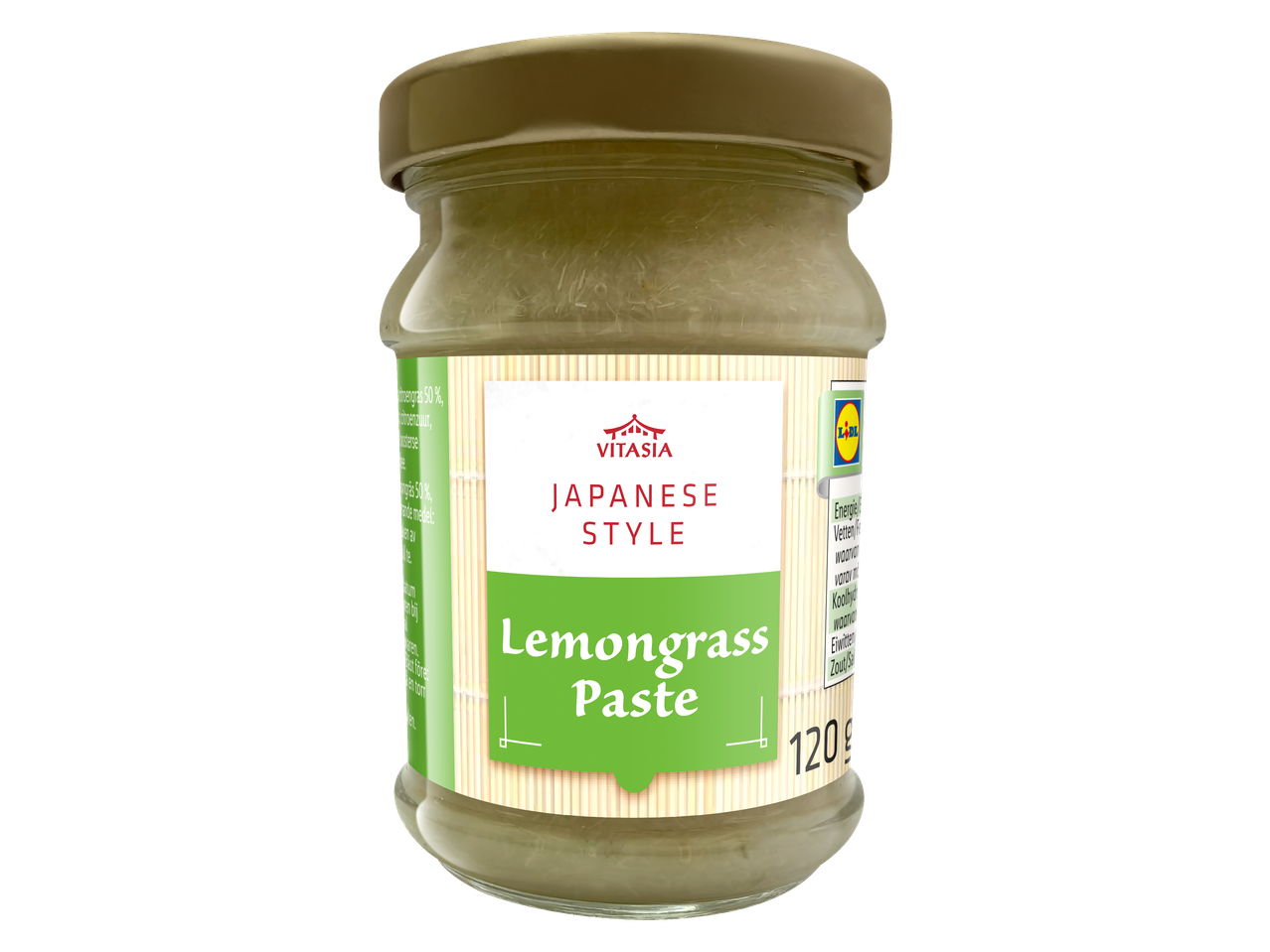 Vitasia Japanse stijl citroengraspasta in glazen pot, 120g.